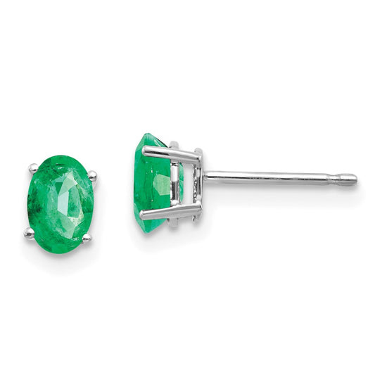 14k Oval Gemstone Earrings. -B Styles