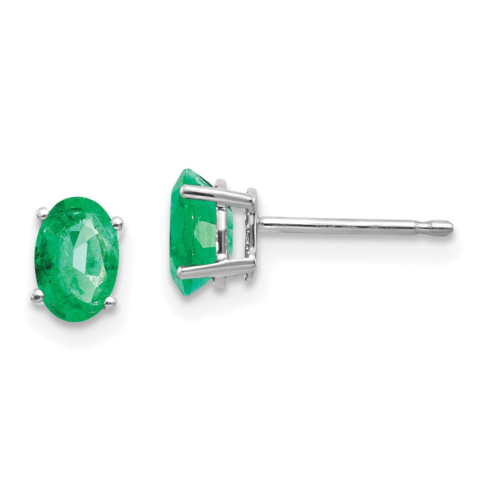14k Oval Gemstone Earrings. -B Styles