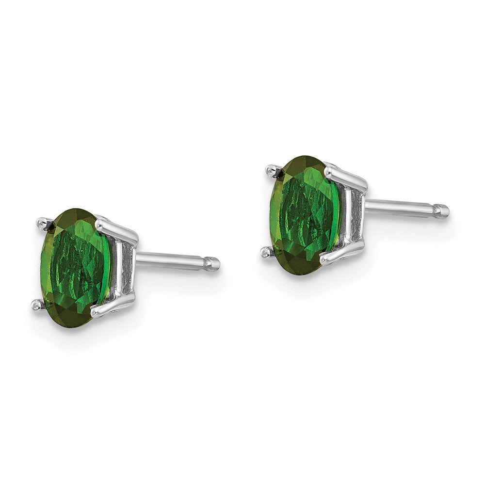14k Oval Gemstone Earrings. -B Styles