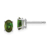 14k Oval Gemstone Earrings. -B Styles