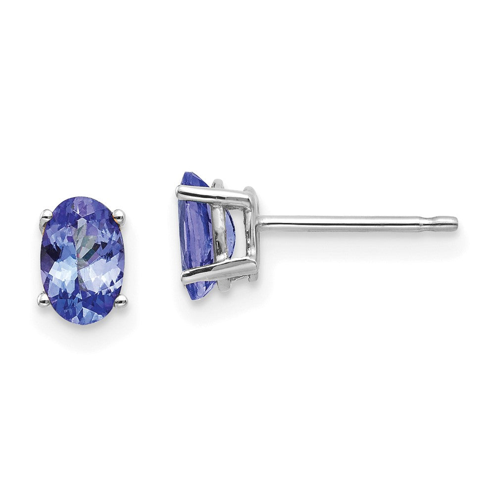 14k Oval Gemstone Earrings. -B Styles