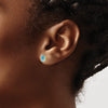 14k Oval Gemstone Earrings. -B Styles