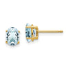 14k Oval Gemstone Earrings. -B Styles