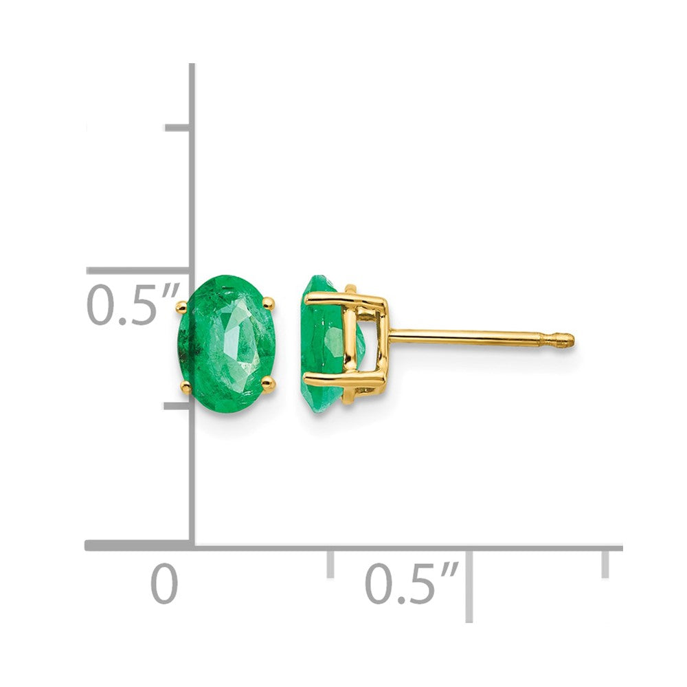 14k Oval Gemstone Earrings. -B Styles