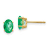 14k Oval Gemstone Earrings. -B Styles