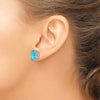 14k Oval Gemstone Earrings. -B Styles