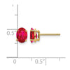 14k Oval Gemstone Earrings. -B Styles