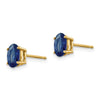 14k Oval Gemstone Earrings. -B Styles