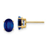 14k Oval Gemstone Earrings. -B Styles