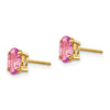 14k Oval Gemstone Earrings. -B Styles