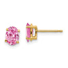 14k Oval Gemstone Earrings. -B Styles