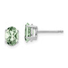 14k Oval Gemstone earring