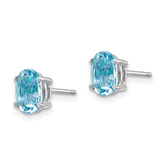 14k Oval Gemstone Earrings. -B Styles