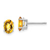 14k Oval Gemstone earring