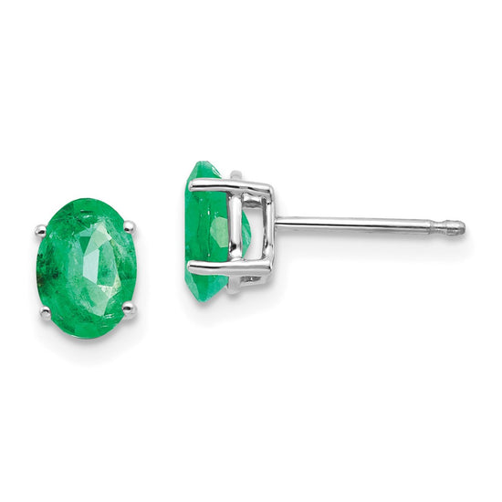 14k Oval Gemstone Earrings. -B Styles