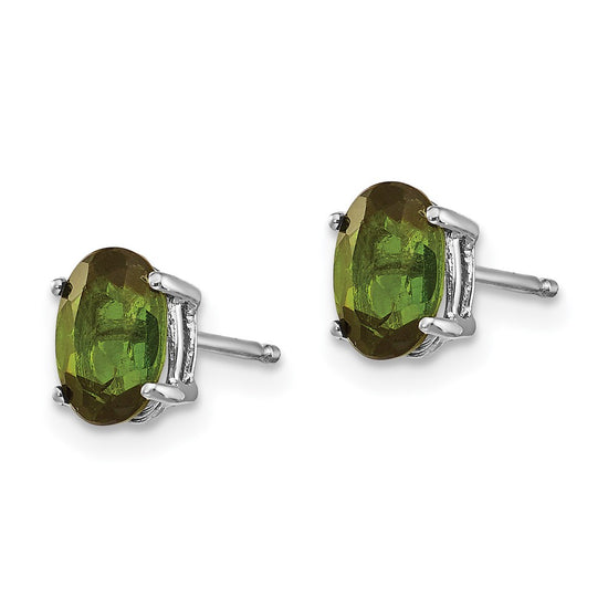 14k Oval Gemstone Earrings. -B Styles