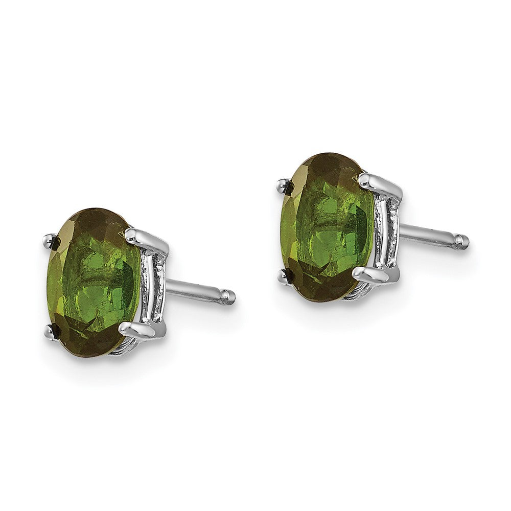 14k Oval Gemstone Earrings. -B Styles