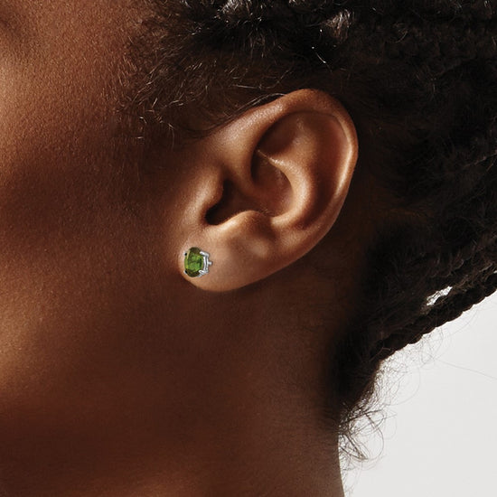 14k Oval Gemstone Earrings. -B Styles