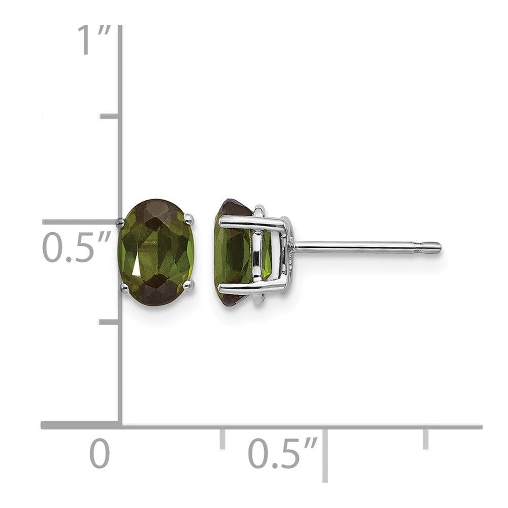 14k Oval Gemstone Earrings. -B Styles