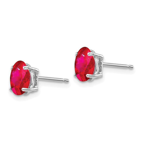 14k Oval Gemstone Earrings. -B Styles
