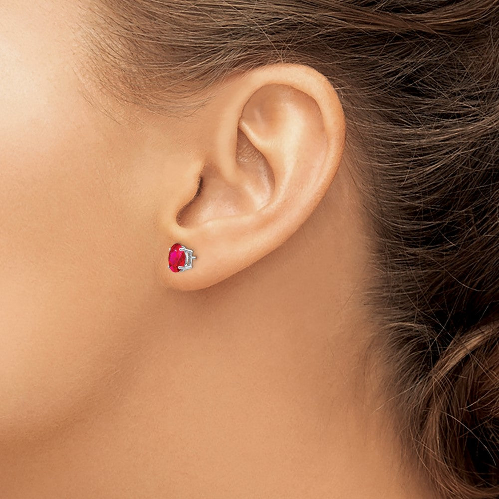 14k Oval Gemstone Earrings. -B Styles