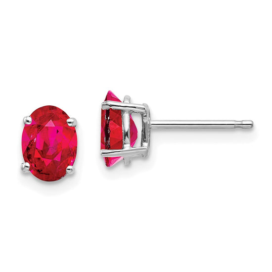 14k Oval Gemstone Earrings. -B Styles