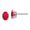 14k Oval Gemstone Earrings. -B Styles