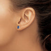 14k Oval Gemstone Earrings. -B Styles