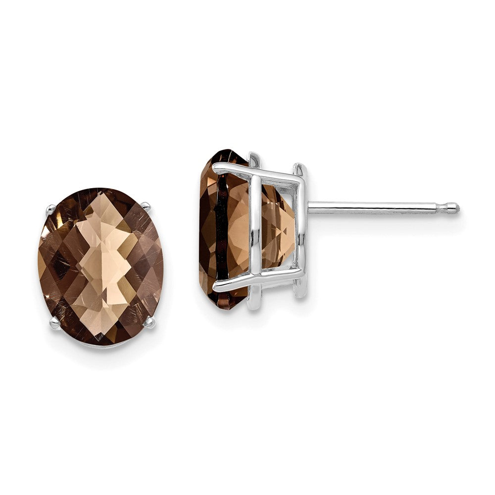 14k Oval Gemstone earring