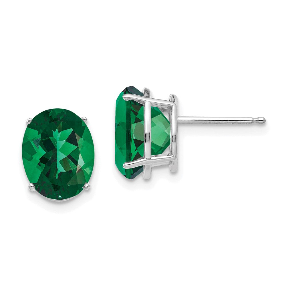 14k Oval Gemstone earring