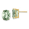 14k Oval Gemstone earring