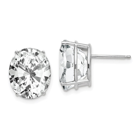 Gold CZ Stud Earrings