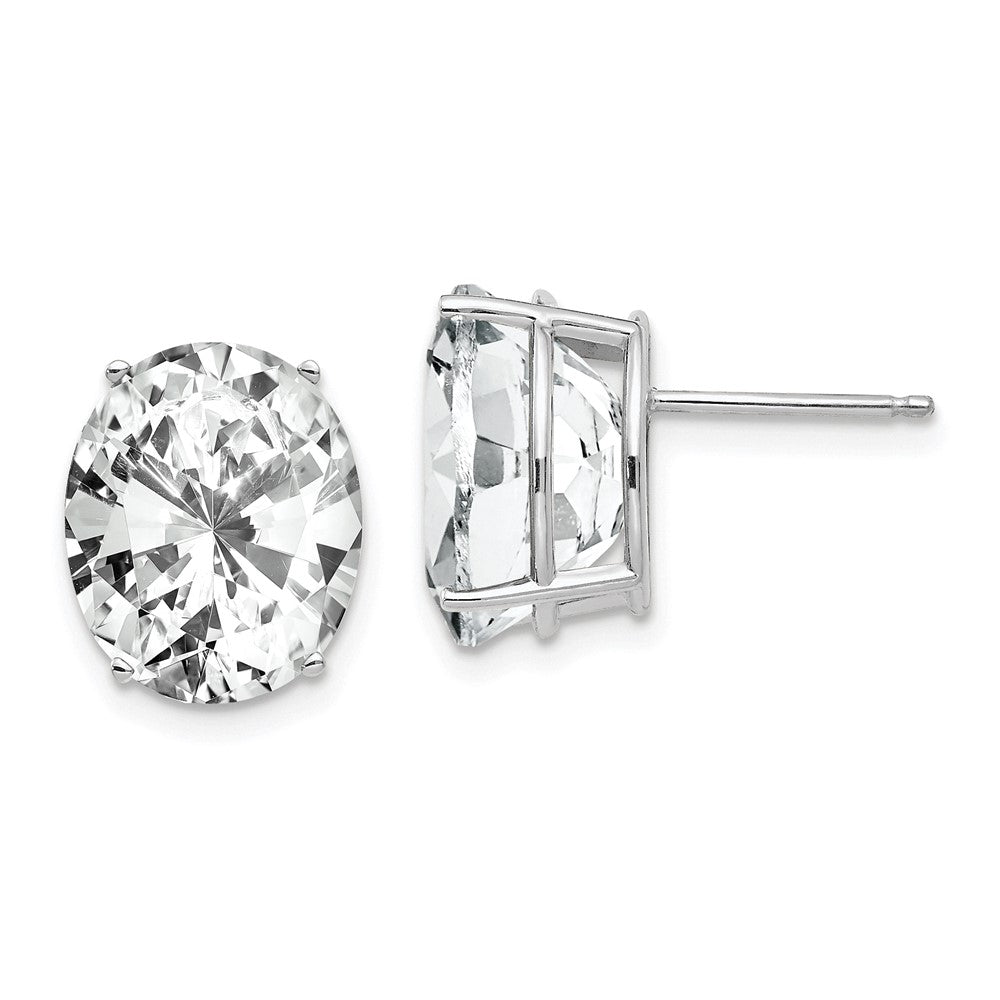 Gold CZ Stud Earrings