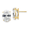 Gold CZ Stud Earrings