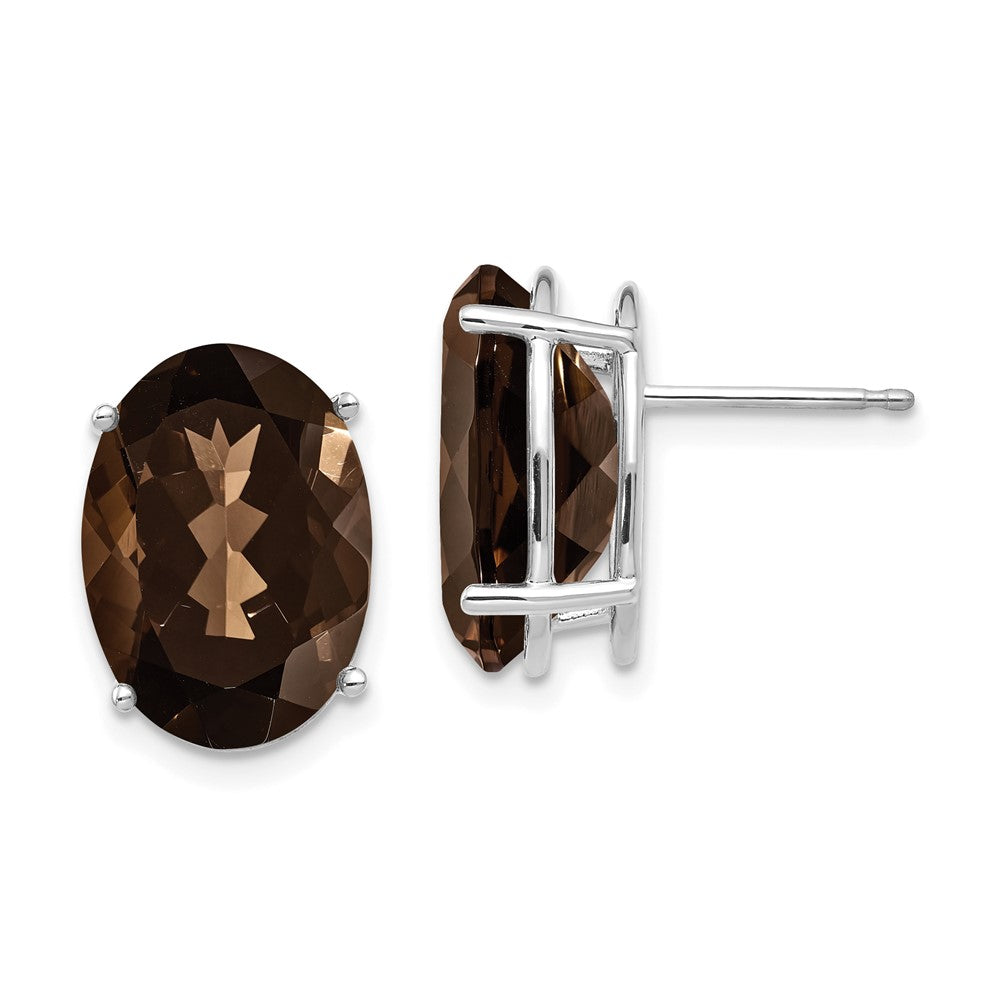 14k Oval Gemstone earring