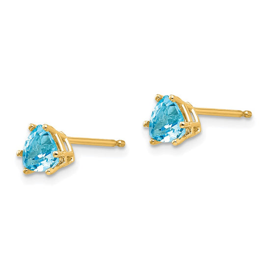 14k Trillion Gemstone Earrings