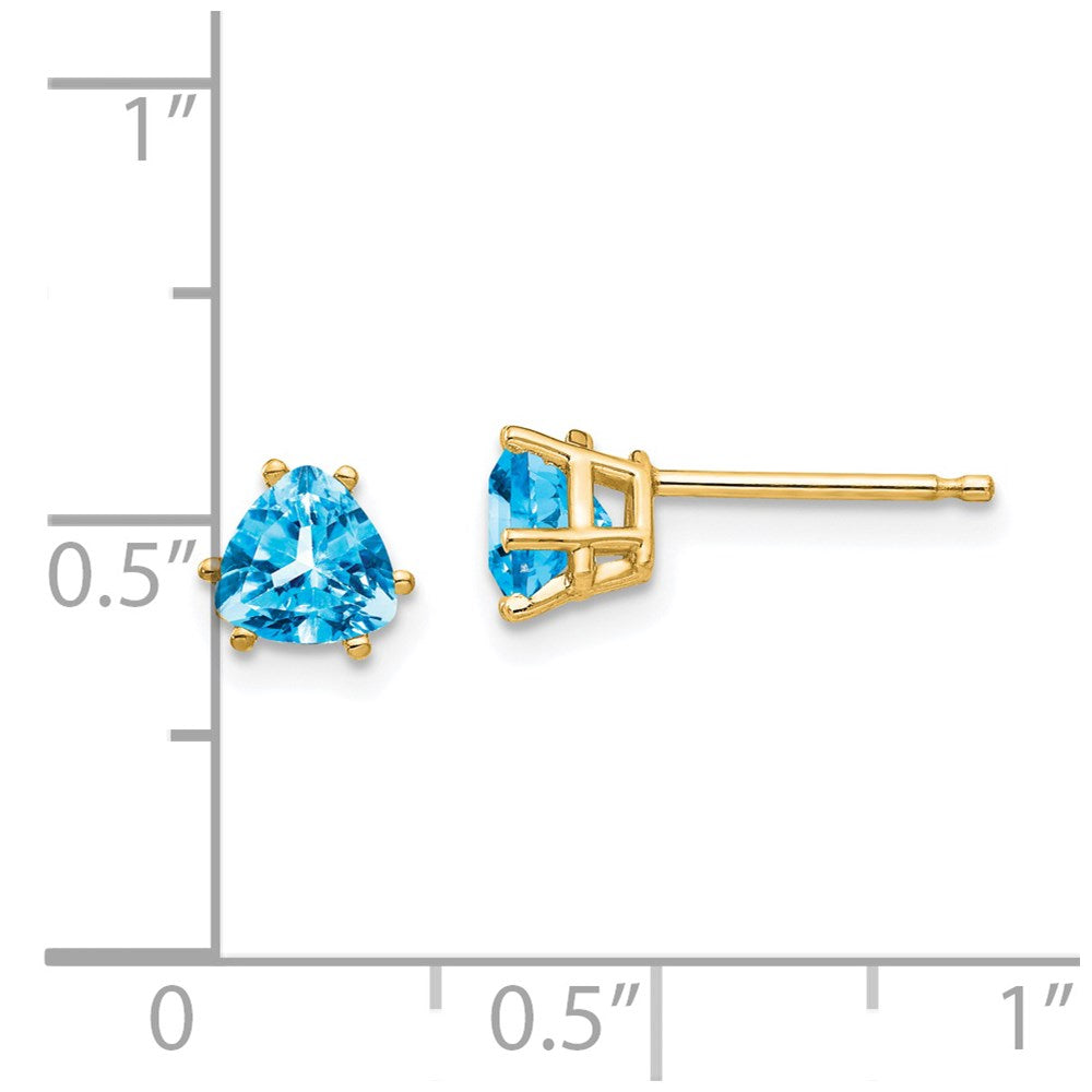 14k Trillion Gemstone Earrings