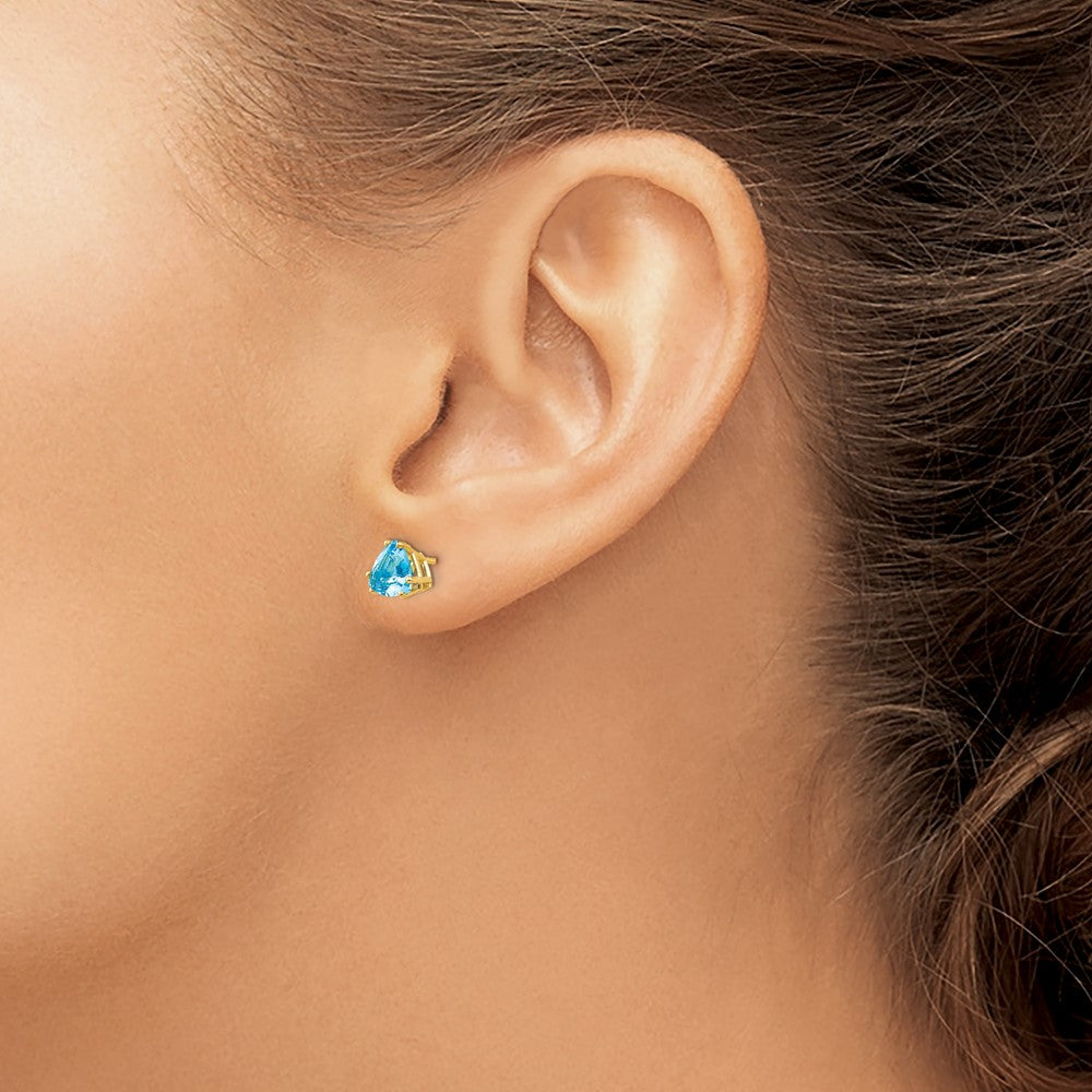 14k Trillion Gemstone Earrings