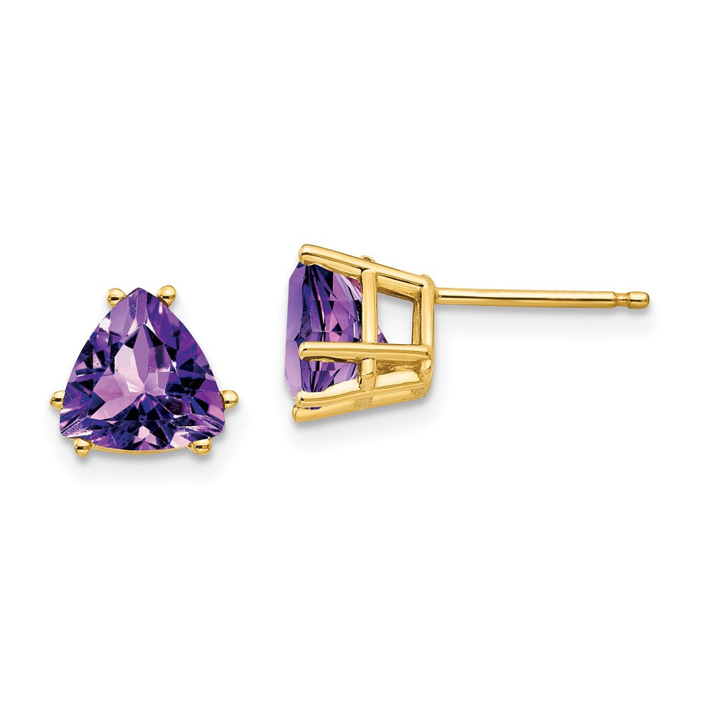 14k Trillion Gemstone Earrings