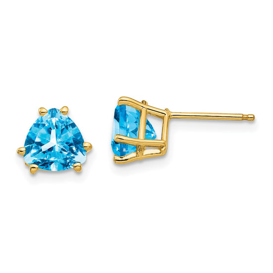 14k Trillion Gemstone Earrings
