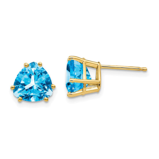 14k Trillion Gemstone Earrings