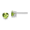 14k Heart Gemstone earring