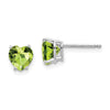 14k Heart Gemstone earring