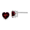 14k Heart Gemstone earring