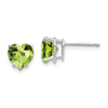 14k Heart Gemstone earring