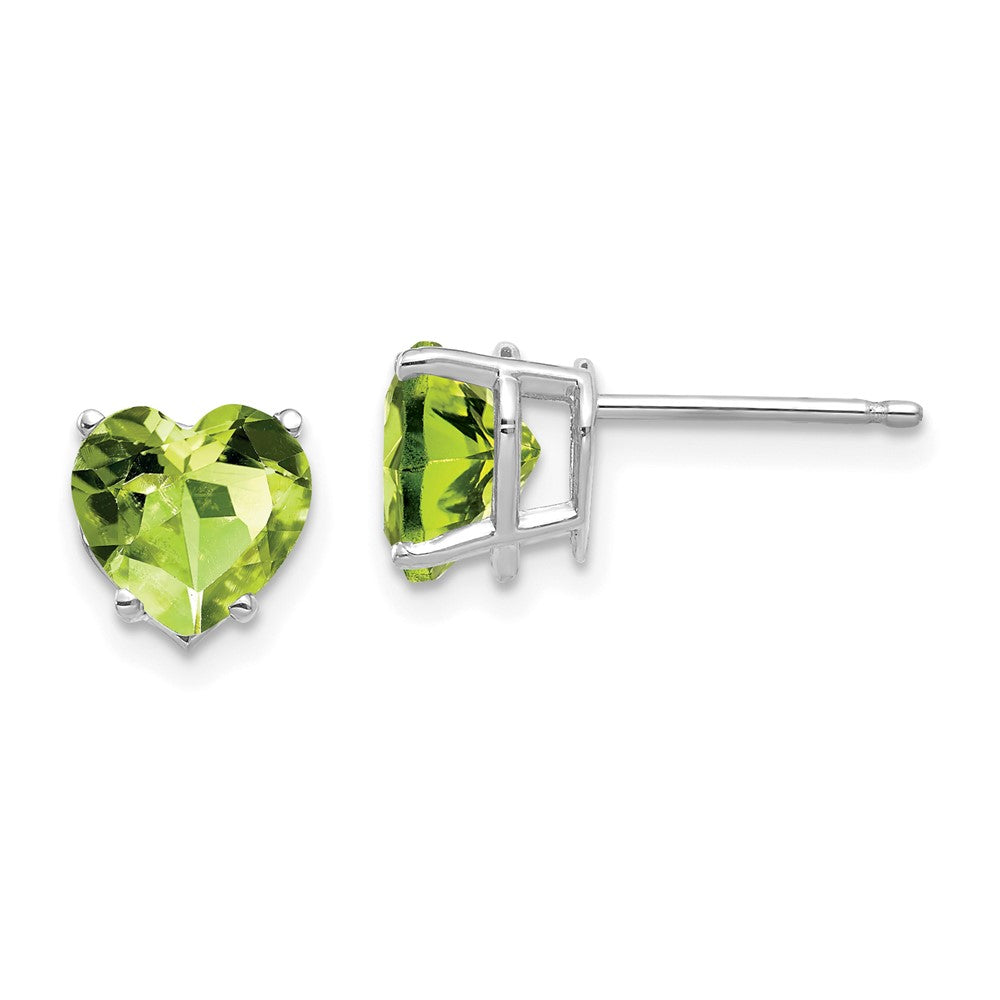 14k Heart Gemstone earring