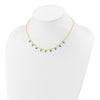 14k Blue Topaz Dangles 16 inch Necklace Plus 2 inch Extender