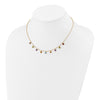 14K Amethyst/Citrine/Garnet/Peridot/Blue Topaz 16 inch Necklace Plus 2 inch Extender