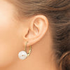 Fresh Water Cultured Round Pearl Leverback Earrings