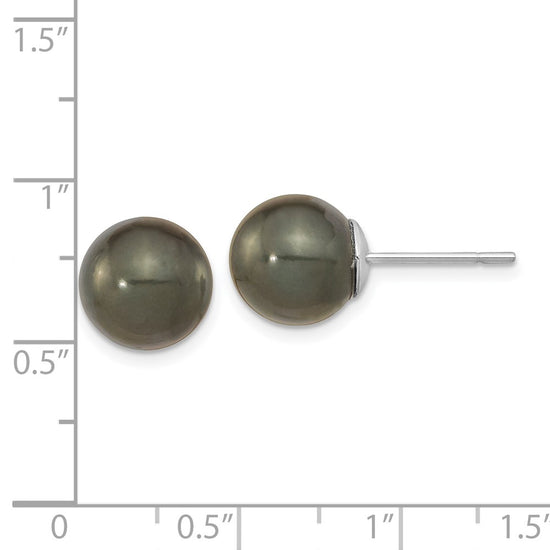 Gold Tahitian Pearl Earrings